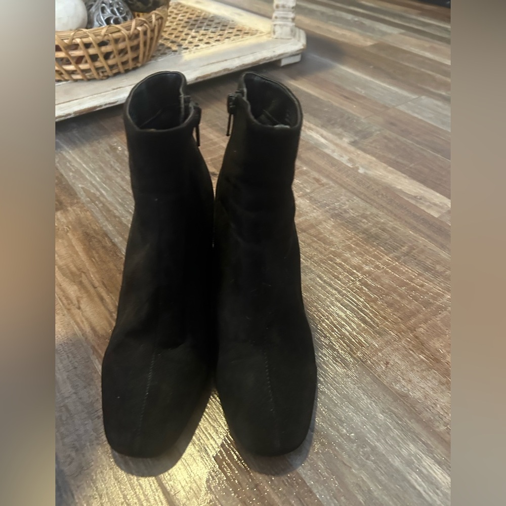 50%offw❤️Betsy Johnson Barrette BLACK MULTI suede boot BOOTIE rhinestone heels - Picture 5 of 7